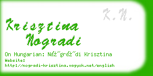 krisztina nogradi business card